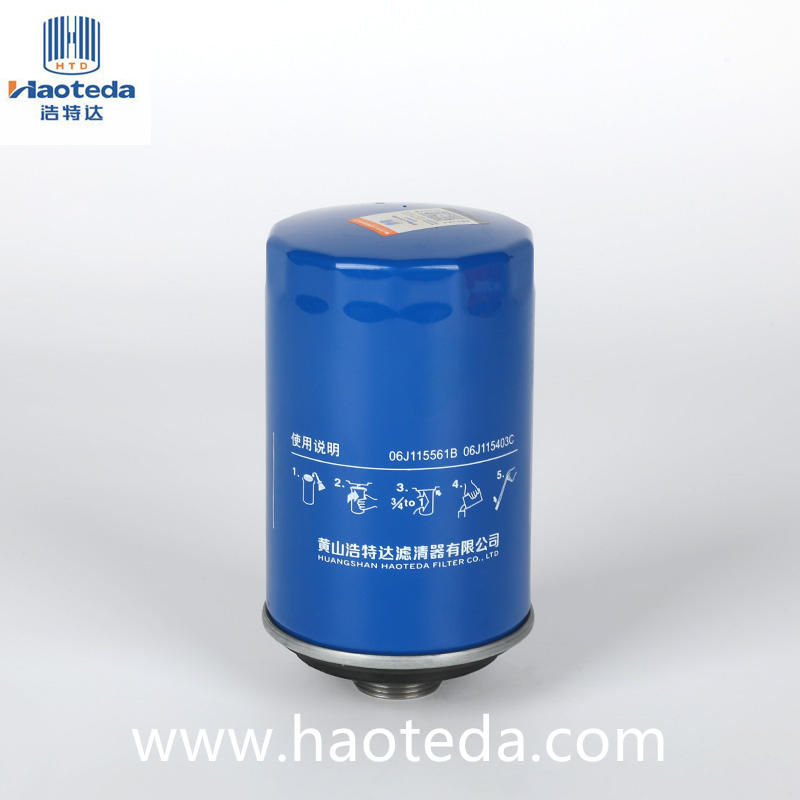 Performance du filtre à huile en métal de Hiflo d'OD 78mm de pièces d'auto haute 06J115561B